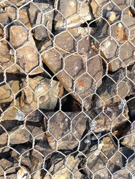 Gabion Wall &mdash; Hexagonal Wire Mesh Filled with Rocks