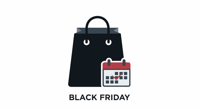 Black Friday shopping bag calendar.