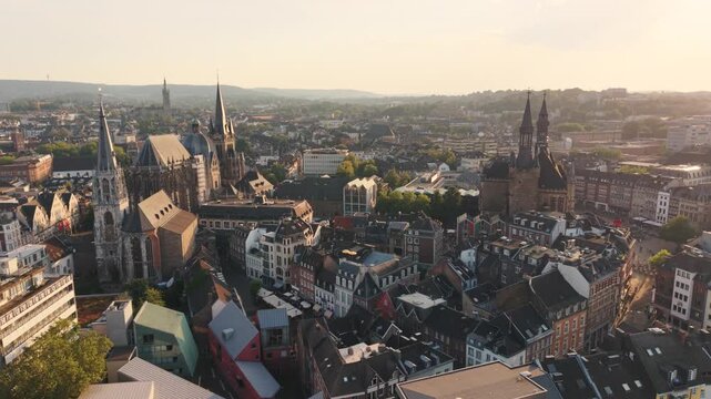 Aachen viewed from a drone