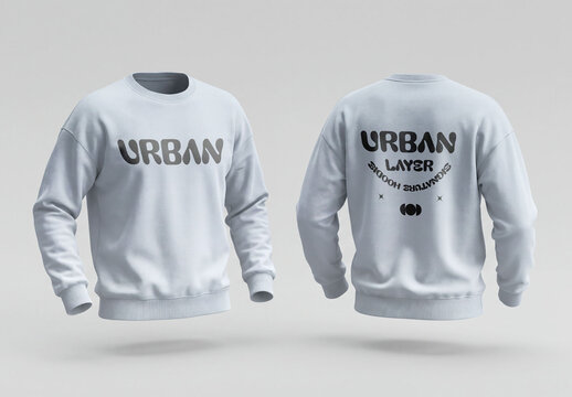 Sweatshirt Front and Back Mockup