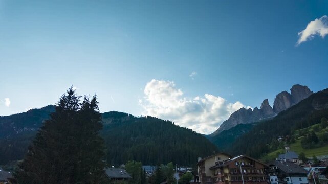 Campitello di Fassa - Fassa Valley - Italy - Time lapse