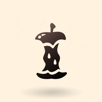 Vector Icon of Apple Core