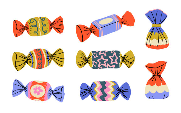 Retro Candy Set - Hand Drawn Sweets Illustration Collection