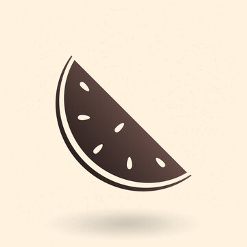 Vector Icon of Watermelon Slice