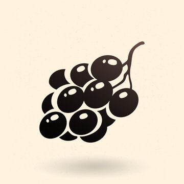 Vector Basic Icon of Grapes