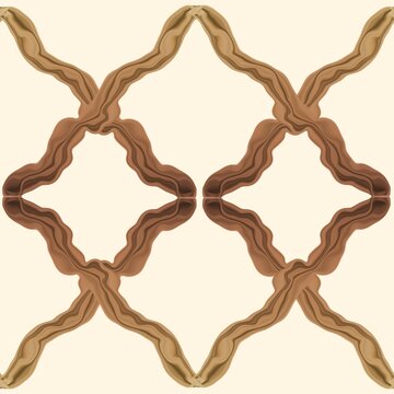 Hand Drawn Brown Geometric Ornamental Background