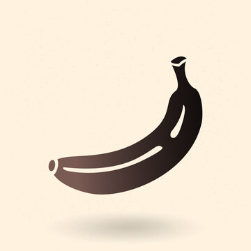 Vector Basic Icon of Banana Fruit