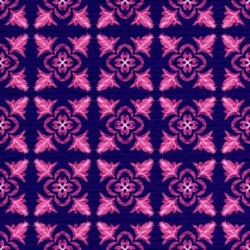 seamless damask pattern, blue background 