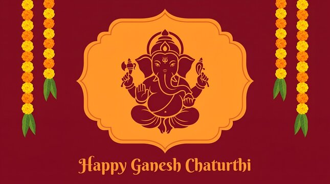  Happy Ganesh Chaturthi Hindu festival of happy shree lord Ganesh born with Ganesh Chaturthi text and gradient background. abstract vector illustration ... 