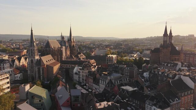 Aachen viewed from a drone