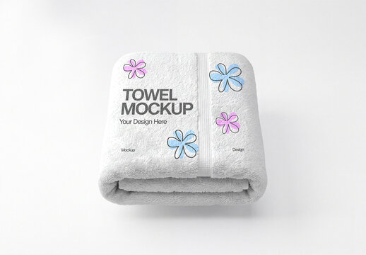 Folded Towel Mockup