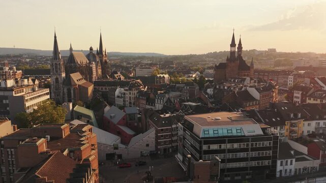 Aachen viewed from a drone