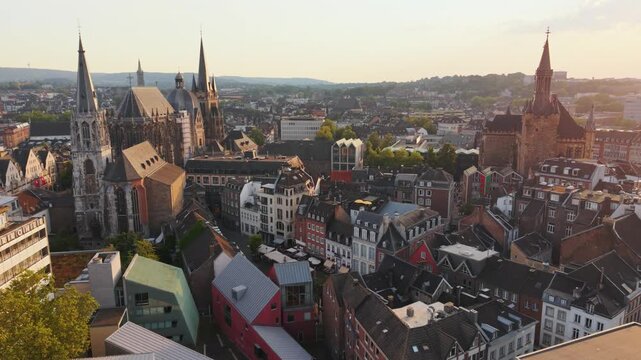 Aachen viewed from a drone