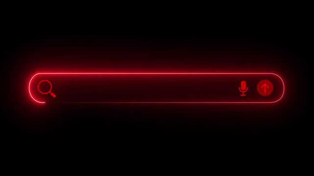 AI Search Engine Technology Concept. AI search bar interface representing artificial intelligence search technology, voice input, innovation in modern information, Motion graphics of search concept.