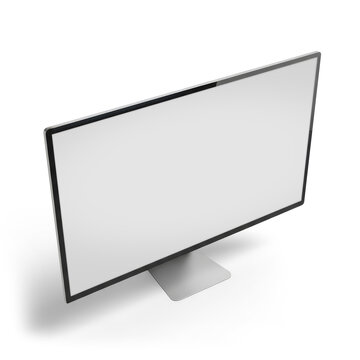 Widescreen Monitor on White Background