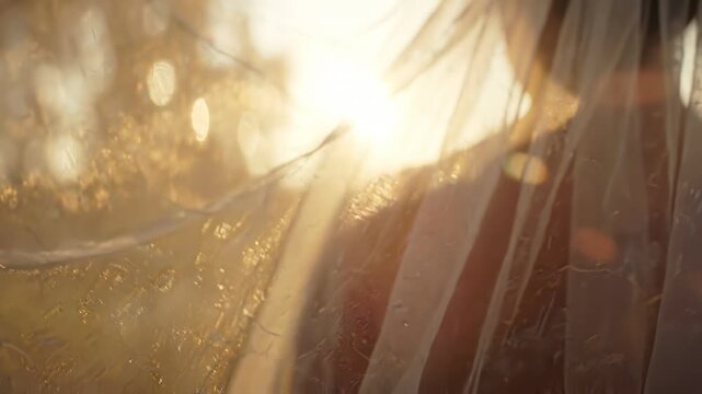 Ambient golden rays in gold and rust tones - particle background conveying nostalgia for presentation visual storytelling