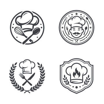 Chef and Cooking Utensils Vector Illustration Set
