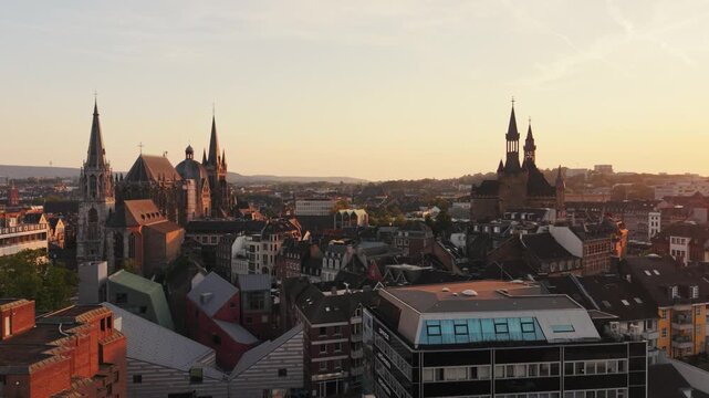 Aachen viewed from a drone