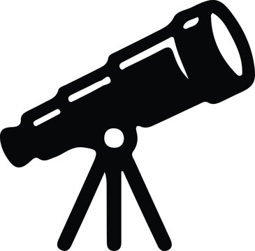 Telescope Vector Graphic Silhouette Astronomy Science Icon