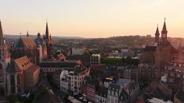 Aachen viewed from a drone