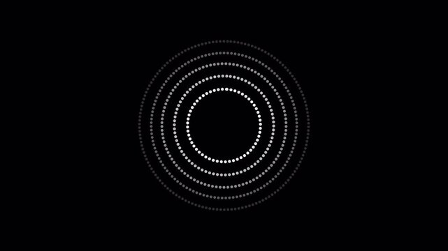 Dotted Rotating Radius Loading Effect Animation, Circular Digital Spinner and Modern Technology Interface Graphic
