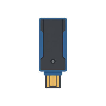 A blue and black USB dongle with a USB-A connector, typically used for wireless communication or data transfer with computers.