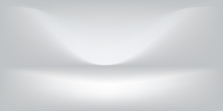 Grey and white studio space. Limbo light background. Abstract 3D gradient background for product presentation. Minimal wall scene spotlight. Showcase, promotional display.