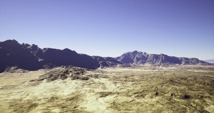 wide arid plateau with distant mountain, detailed rocky strata and textured soil, neutral daylight ideal for scientific survey, geology mapping and research