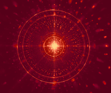 red digital energy core - glowing quantum computing power, artificial intelligence, science, cybersecurity, encryption, firewall, algorithm, big data, analytics, automation, robotics, biotechnology