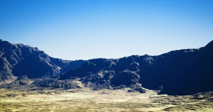 minimalist rocky plain under clear sky, calm morning atmosphere with low vegetation, textured stones and soft horizon quiet retreat setting for meditation,