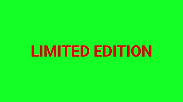 Limited edition text appears in bold red font against a vibrant green background to signify an exclusive merchandise opportunity.