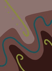 Abstract image for printing. Picture for modern interiors. The picture is painted by hand on a tablet. © neurostructure