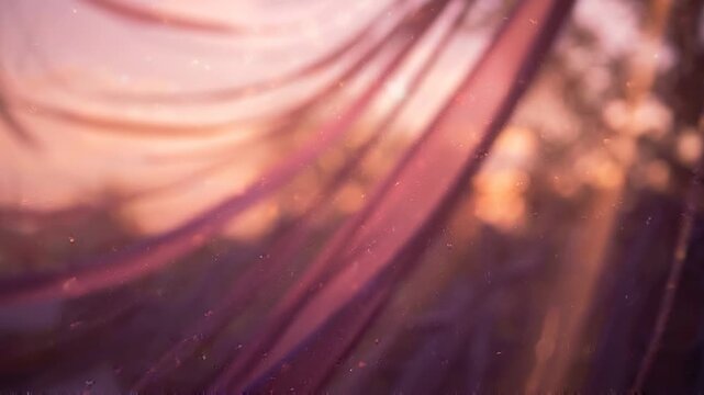 Diffused abstract light waves in blush tones - golden light background conveying wealth for presentation visual storytelling