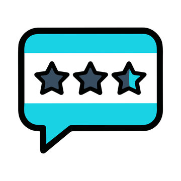 Customer Feedback Speech Bubble With Rating Stars
