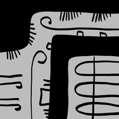 Abstract image for printing. Picture for modern interiors. The picture is painted by hand on a tablet. © neurostructure