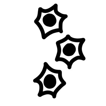 Three bullet hole marks descending, bold black edgy shot damage icon design