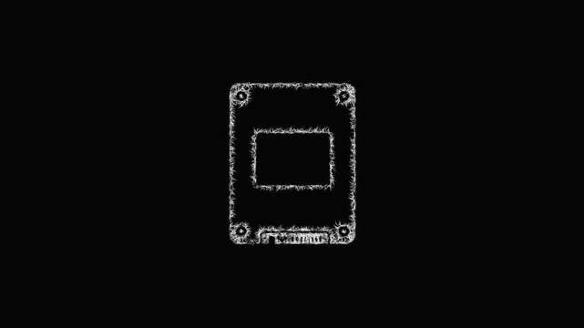 Sketch solid state drive icon animation - smooth progressive reveal