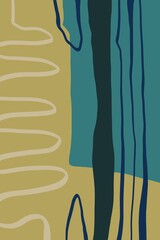 Abstract image for printing. Picture for modern interiors. The picture is painted by hand on a tablet. © neurostructure