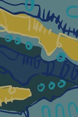 Abstract image for printing. Picture for modern interiors. The picture is painted by hand on a tablet. © neurostructure