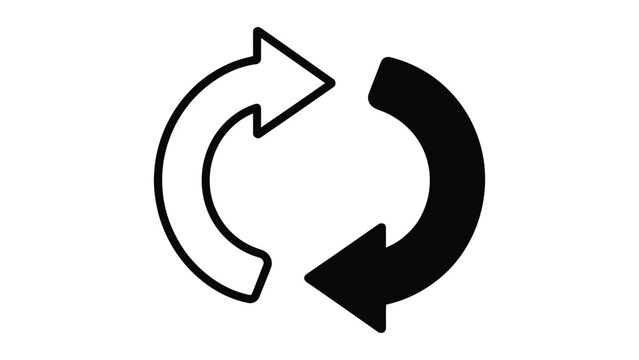 Circular arrows symbolizing refresh reload update and renewal processes in digital interfaces and applications seamless loop