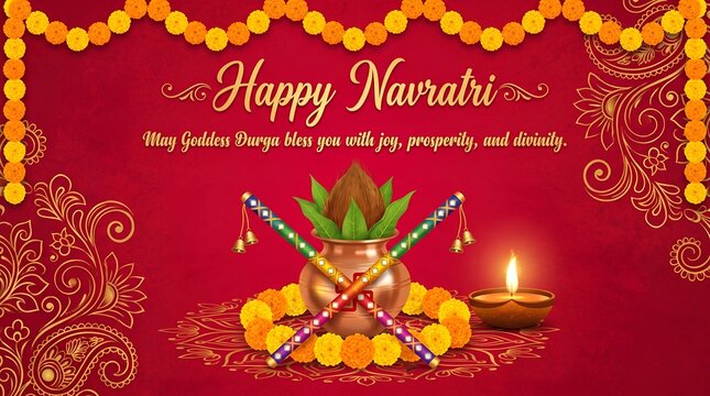 Traditional Navratri Greeting Card
