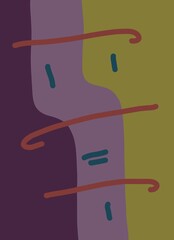 Abstract image for printing. Picture for modern interiors. The picture is painted by hand on a tablet. © neurostructure