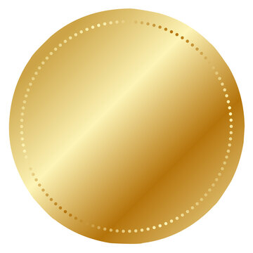 Golden circle illustration. Gold frame