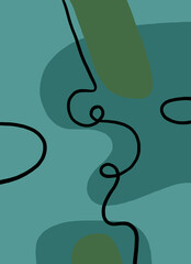Abstract image for printing. Picture for modern interiors. The picture is painted by hand on a tablet. © neurostructure