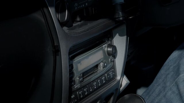 Inserting a CD into a Retro CD/Cassette Stereo, Playing Music, and Subsequently Ejecting the Disc