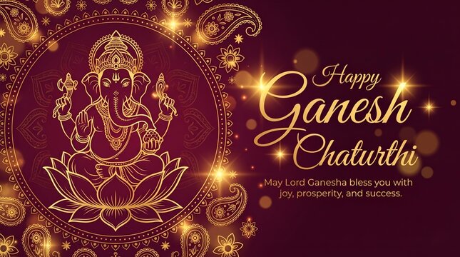 Elegant Ganesh Festival Greeting