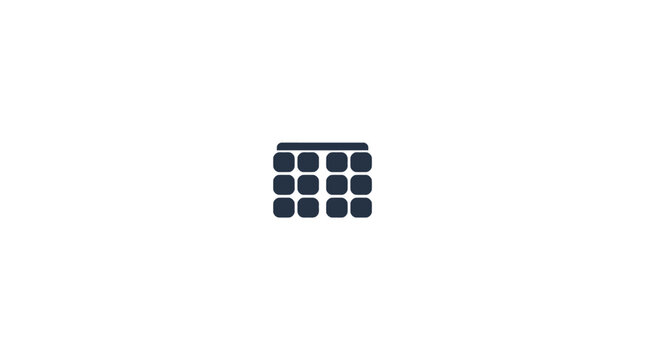 Dark rounded rectangle grid app menu icon.