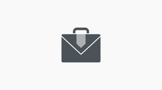 Dark gray briefcase or business bag icon.