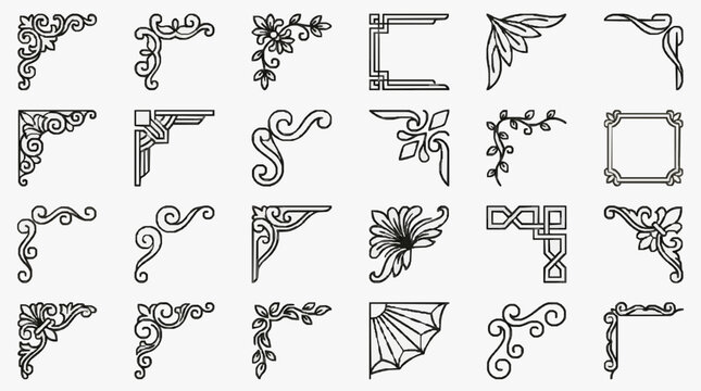 Elegant Corner Decorative Molding and Ornamental Designs Collection