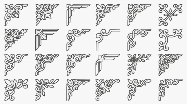 Elegant Corner Decorative Molding and Ornamental Brackets Collection for Interior Design